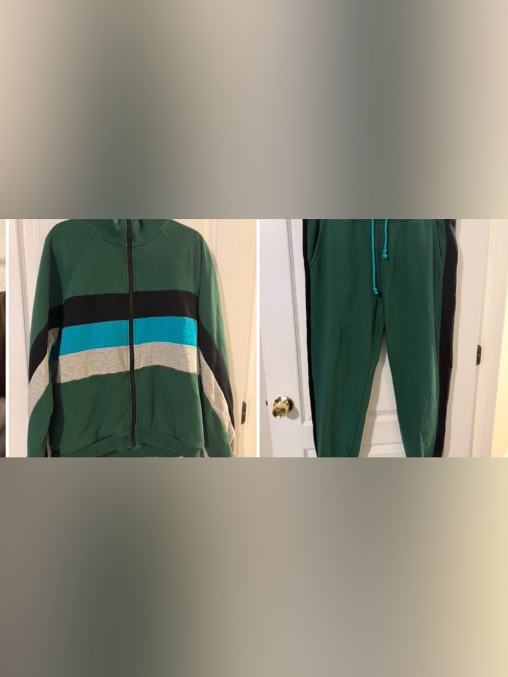 Lego Green Zip-Up Varsity Jacket with Stripes AND matching pants